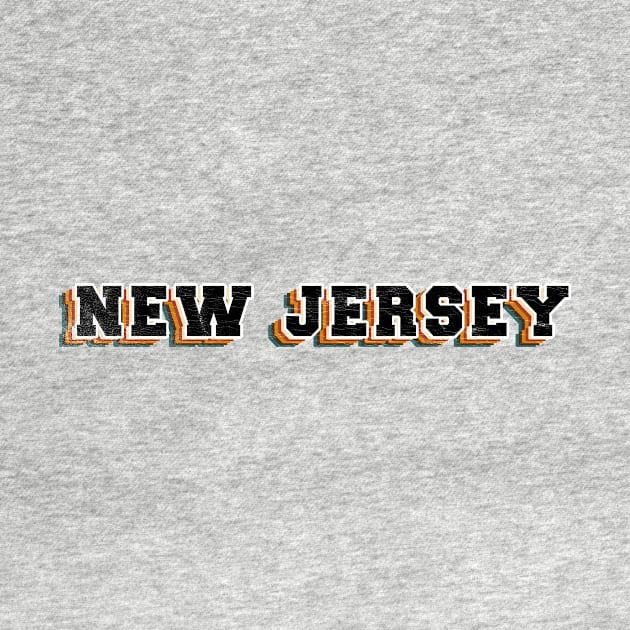 Retro Vintage New Jersey State by Happy as I travel